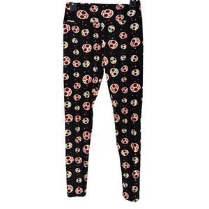 SUGAR SKULL BLACK LEGGINGS SIZE MEDIUM